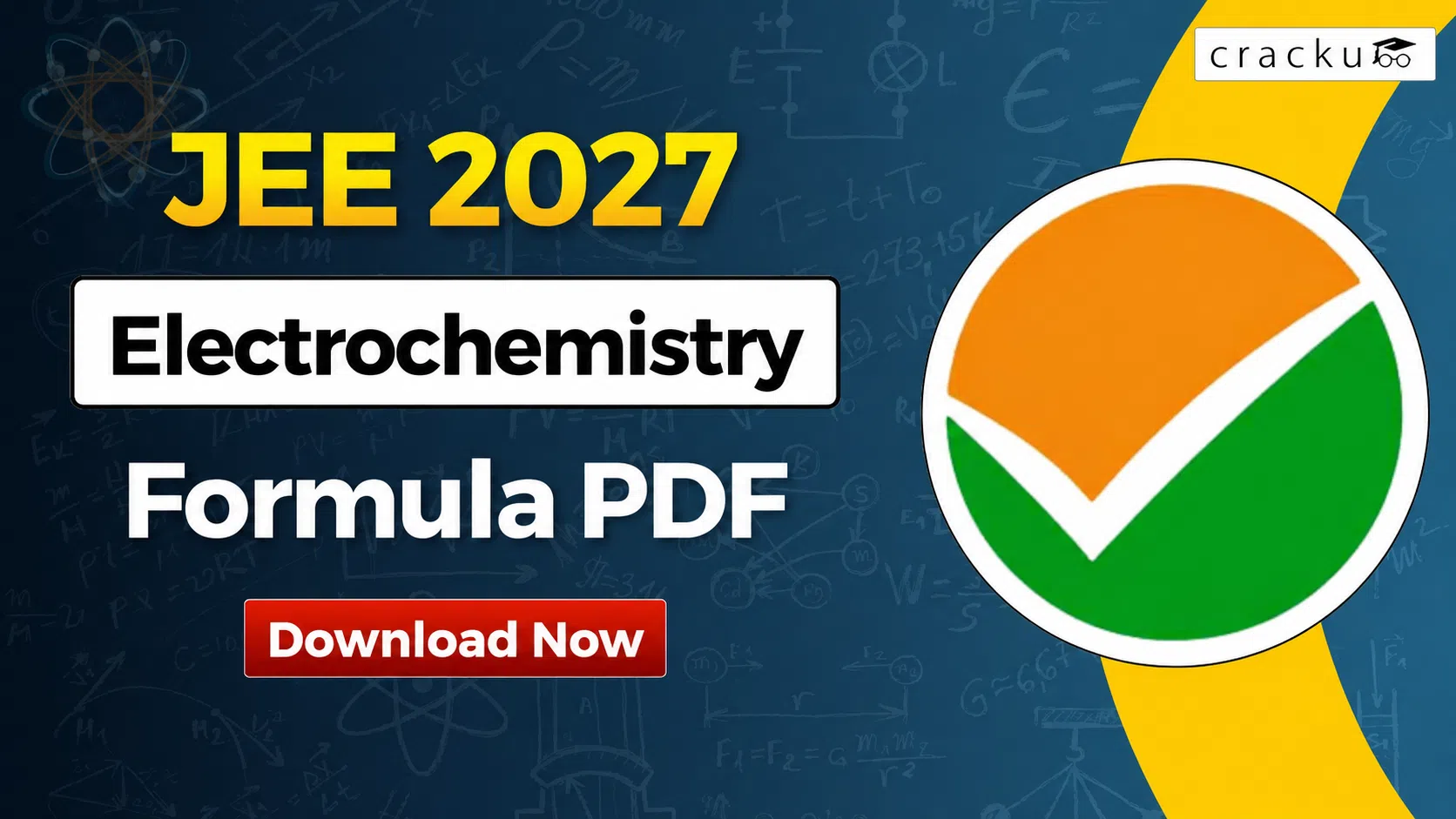 Electrochemistry Formulas For JEE 2027, Download PDF Now image