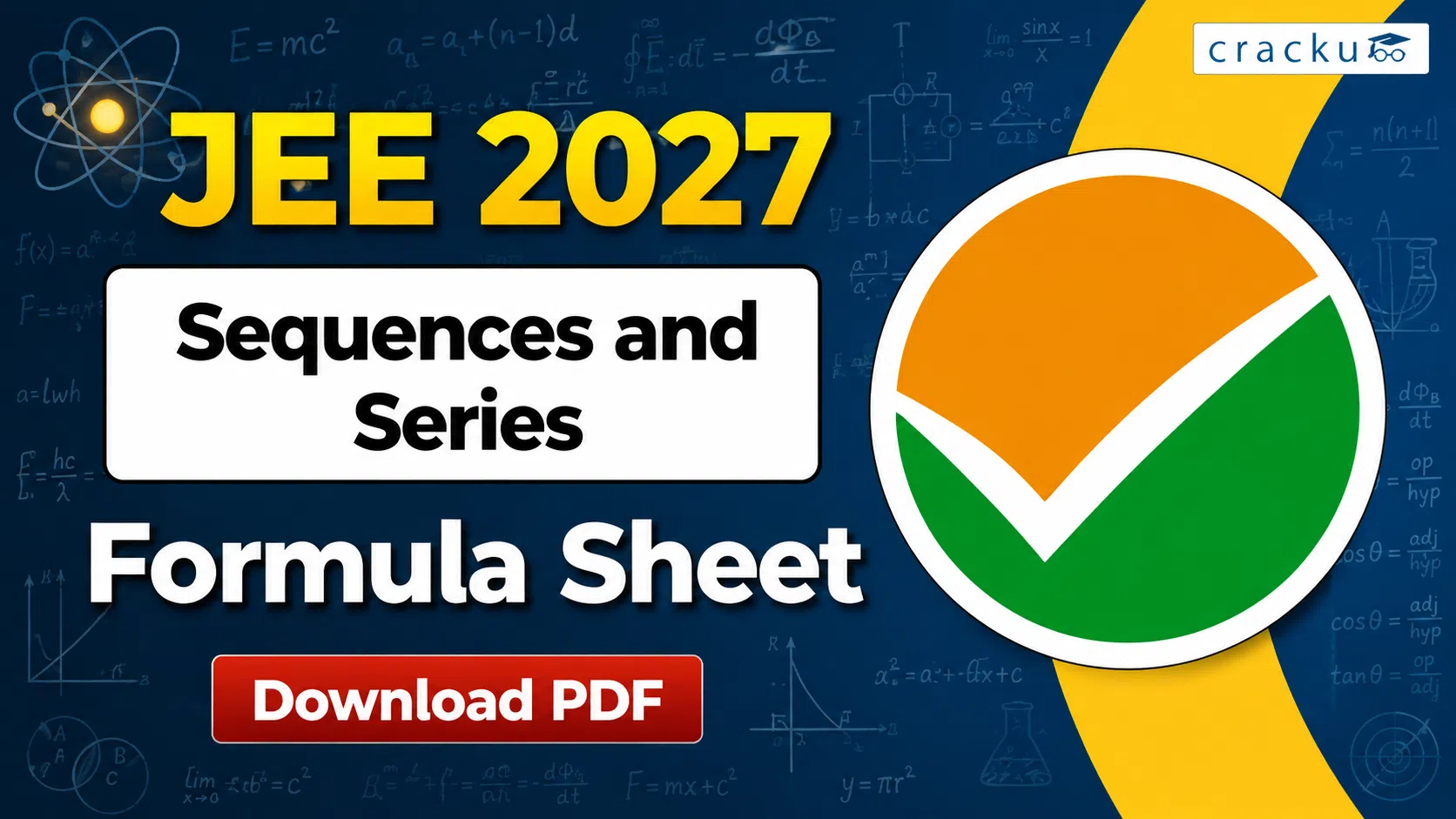 Sequences and Series Formulas For JEE 2027, PDF Download image