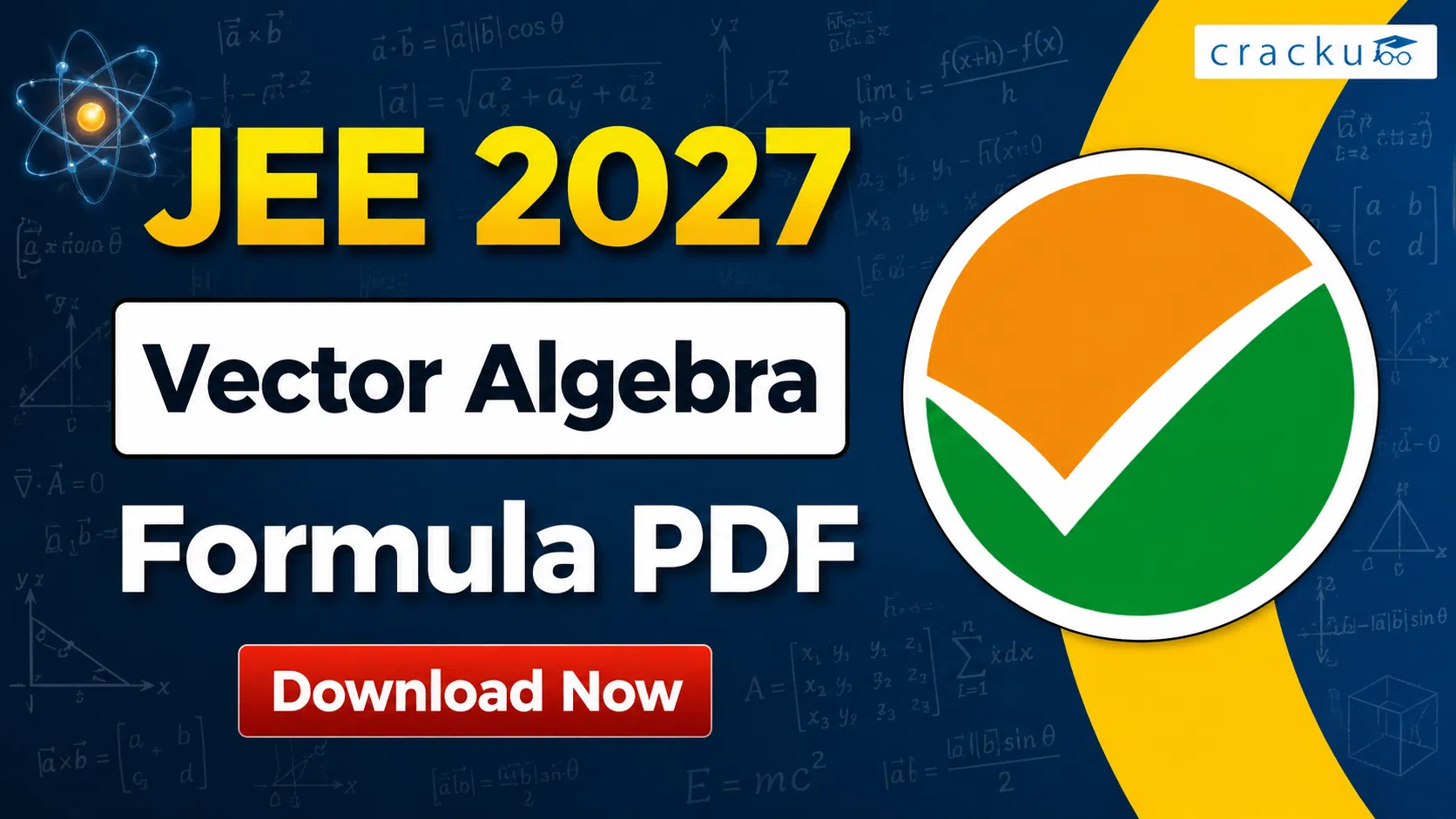 Vector Algebra Formulas For JEE 2027, Check & Download PDF image