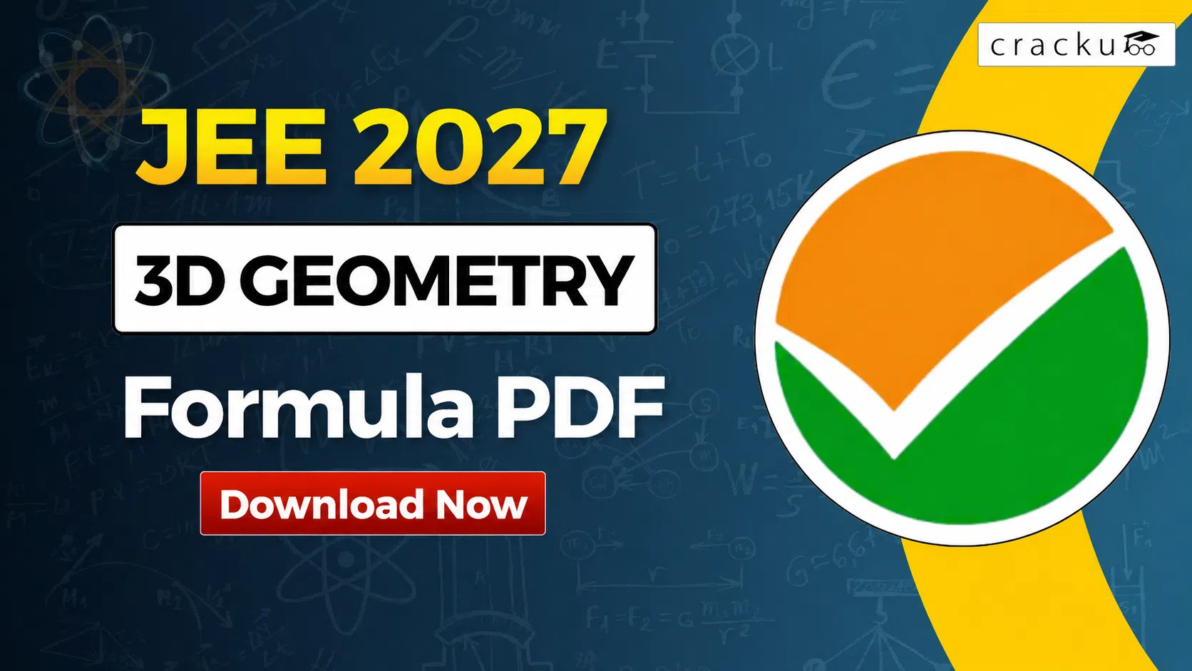 3D Geometry Formulas For JEE 2027, Download PDF Now image