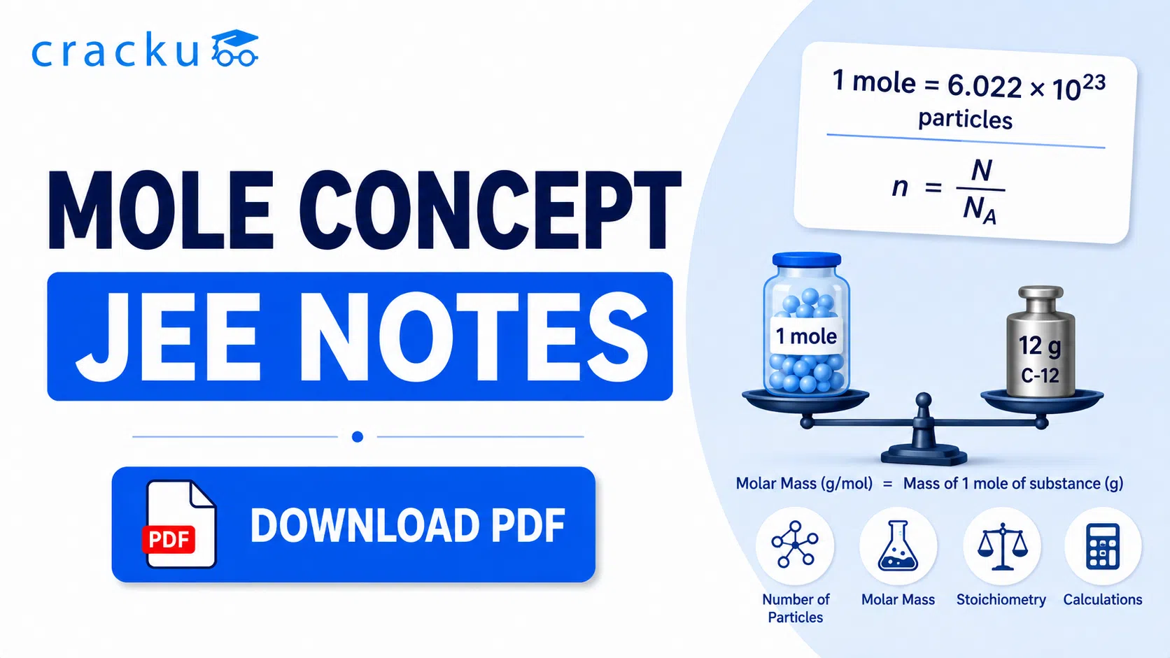 Mole Concept JEE Notes PDF, Formulas, Practice Questions