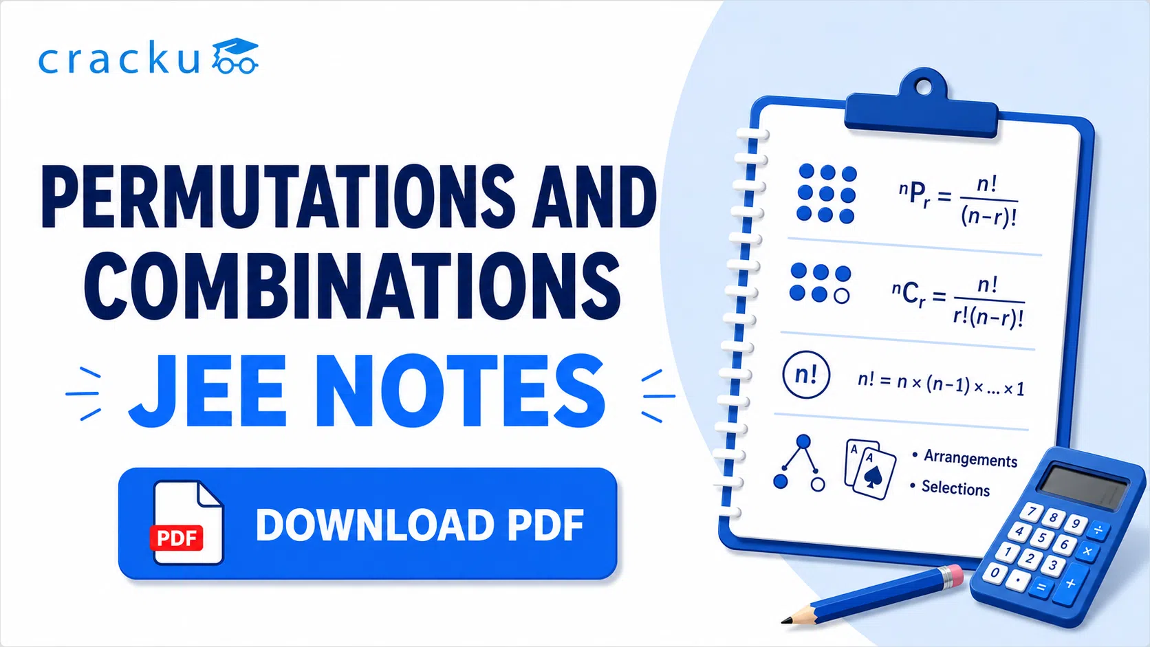 Permutations and Combinations JEE Notes PDF, Download Now