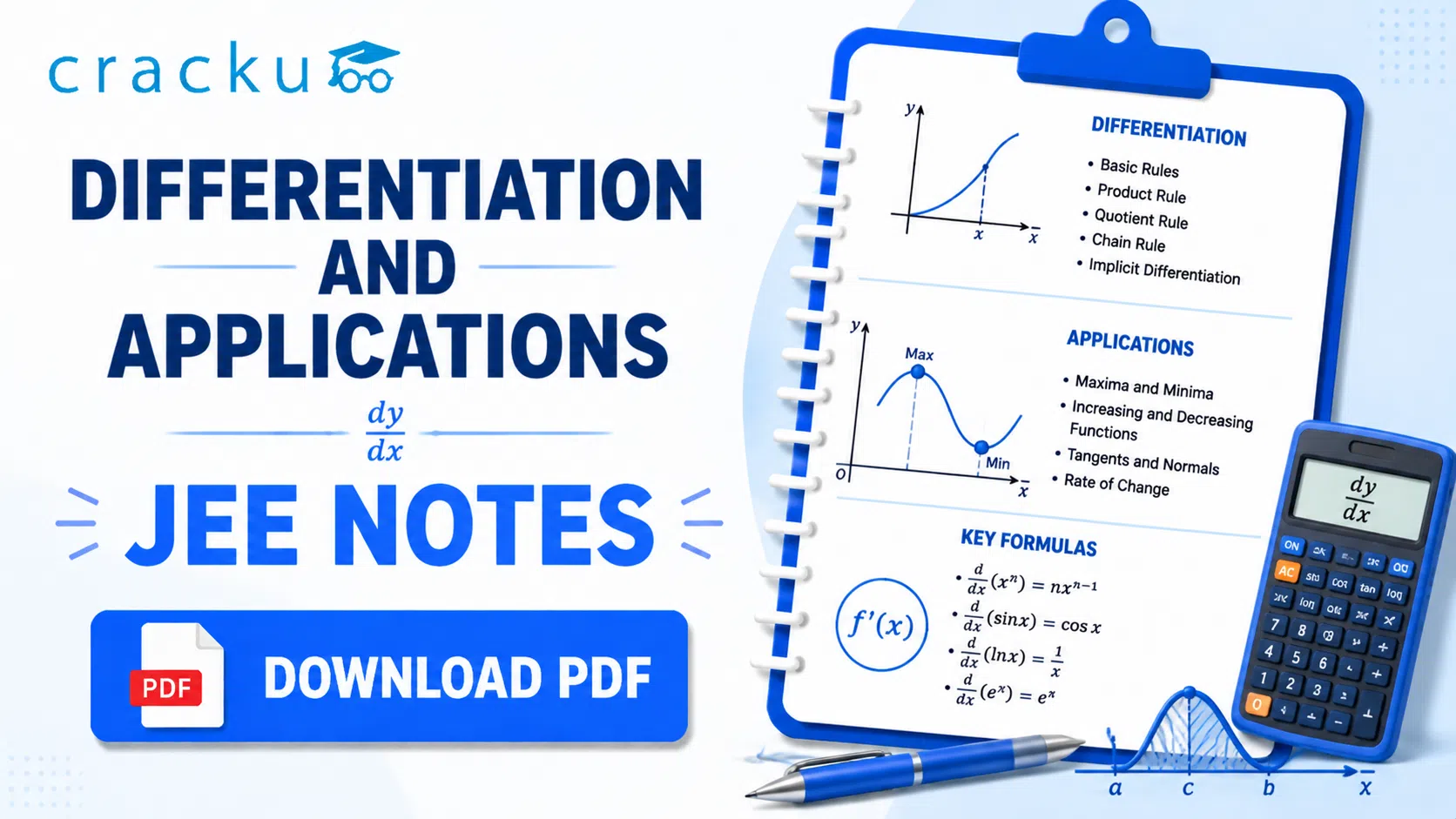 Differentiation and Applications JEE Notes: Download Now image