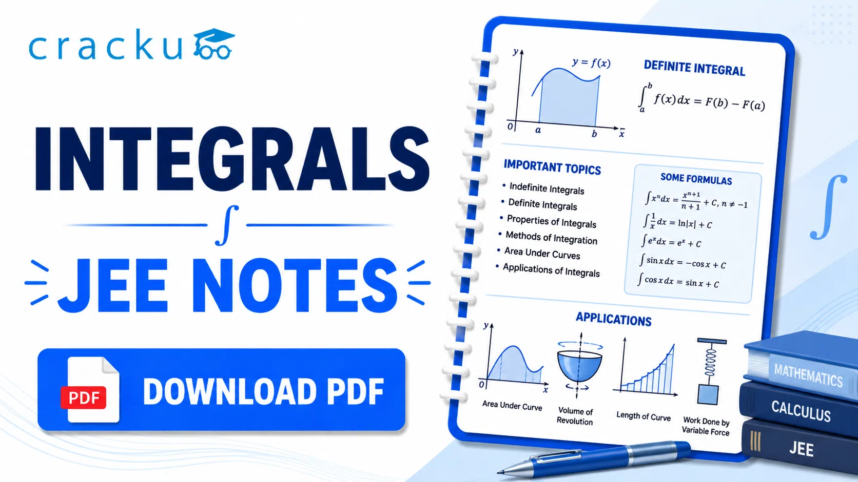 Integrals JEE Notes PDF, Formulas, Practice Questions