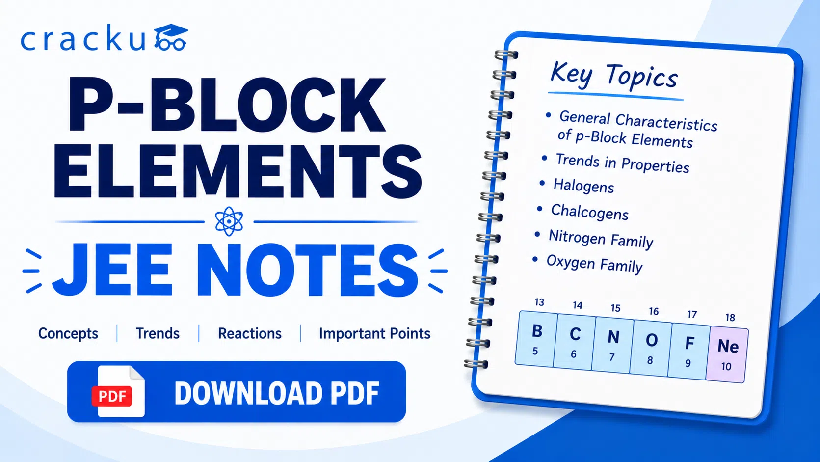 p-Block Elements JEE Notes, Download PDF & Formulas