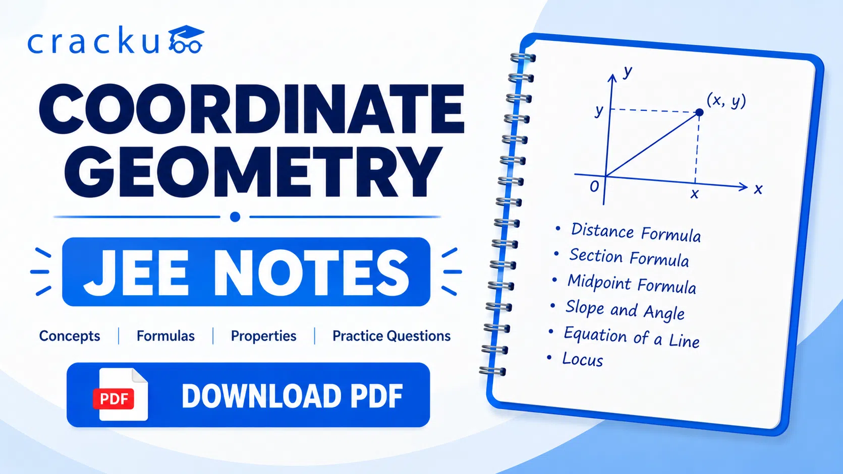 Coordinate Geometry JEE Notes, Download PDF & Formulas
