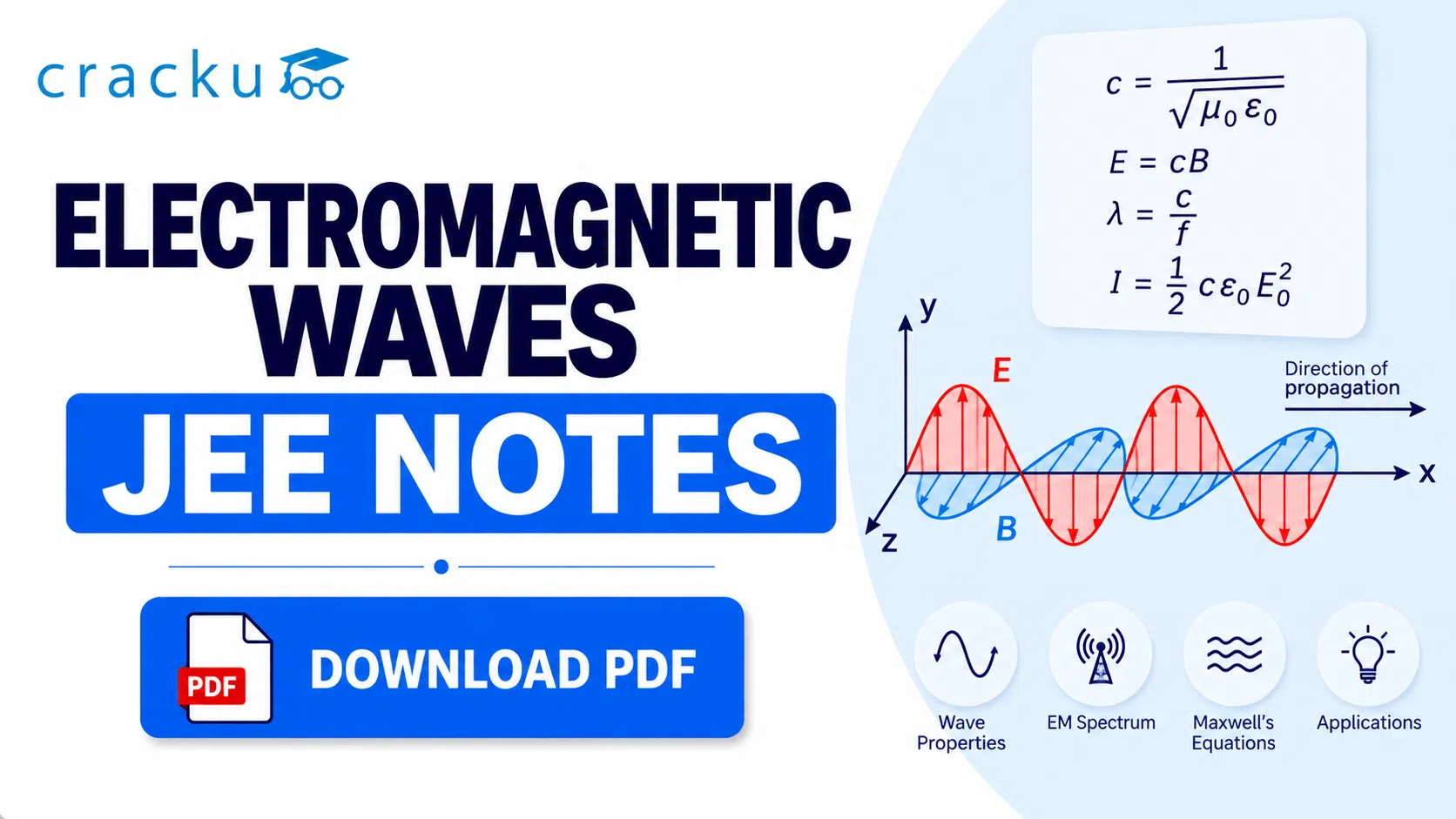 Electromagnetic Waves JEE Notes PDF: Download Now
