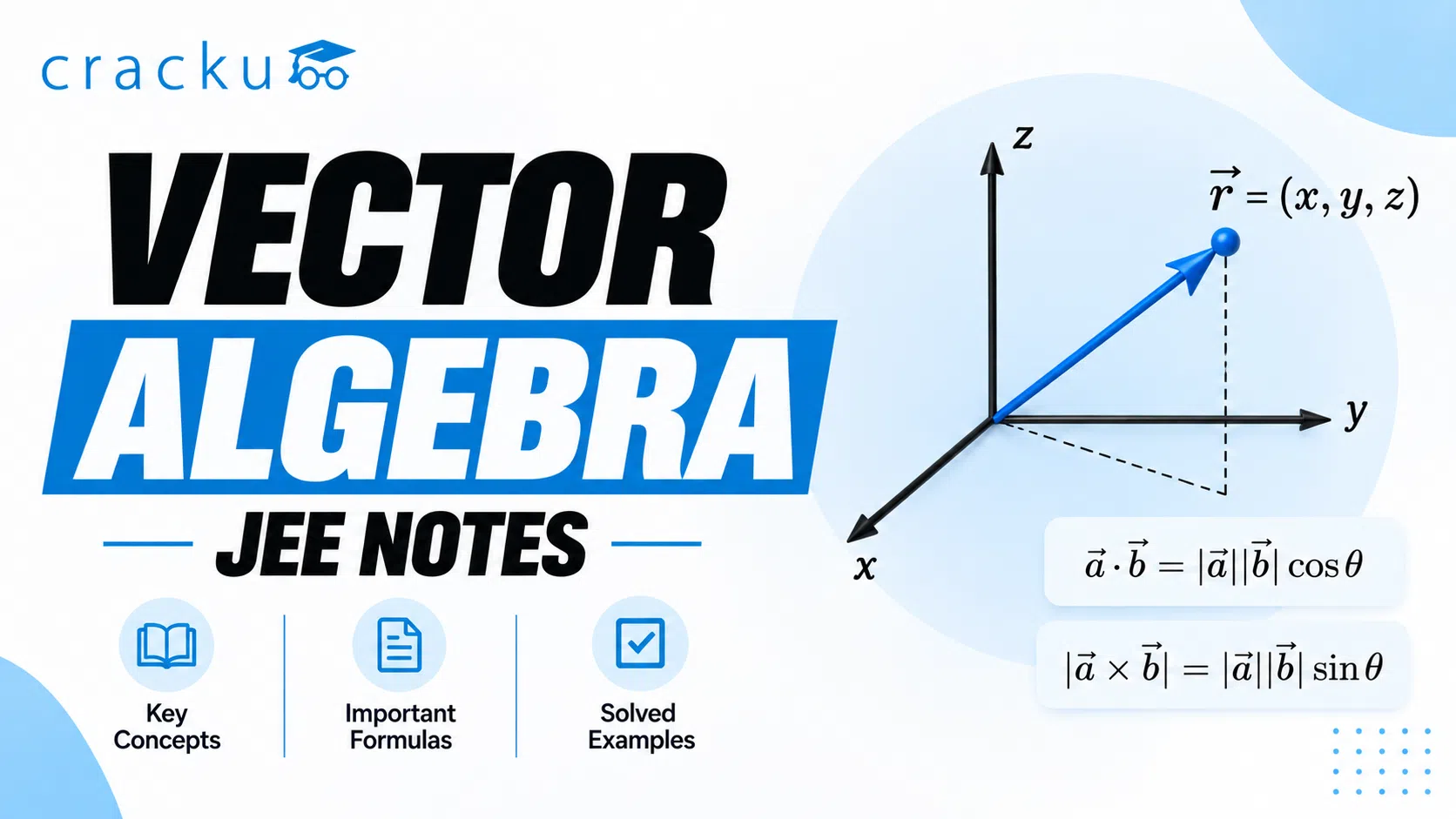 Vector Algebra JEE Notes, Download PDF & Formulas