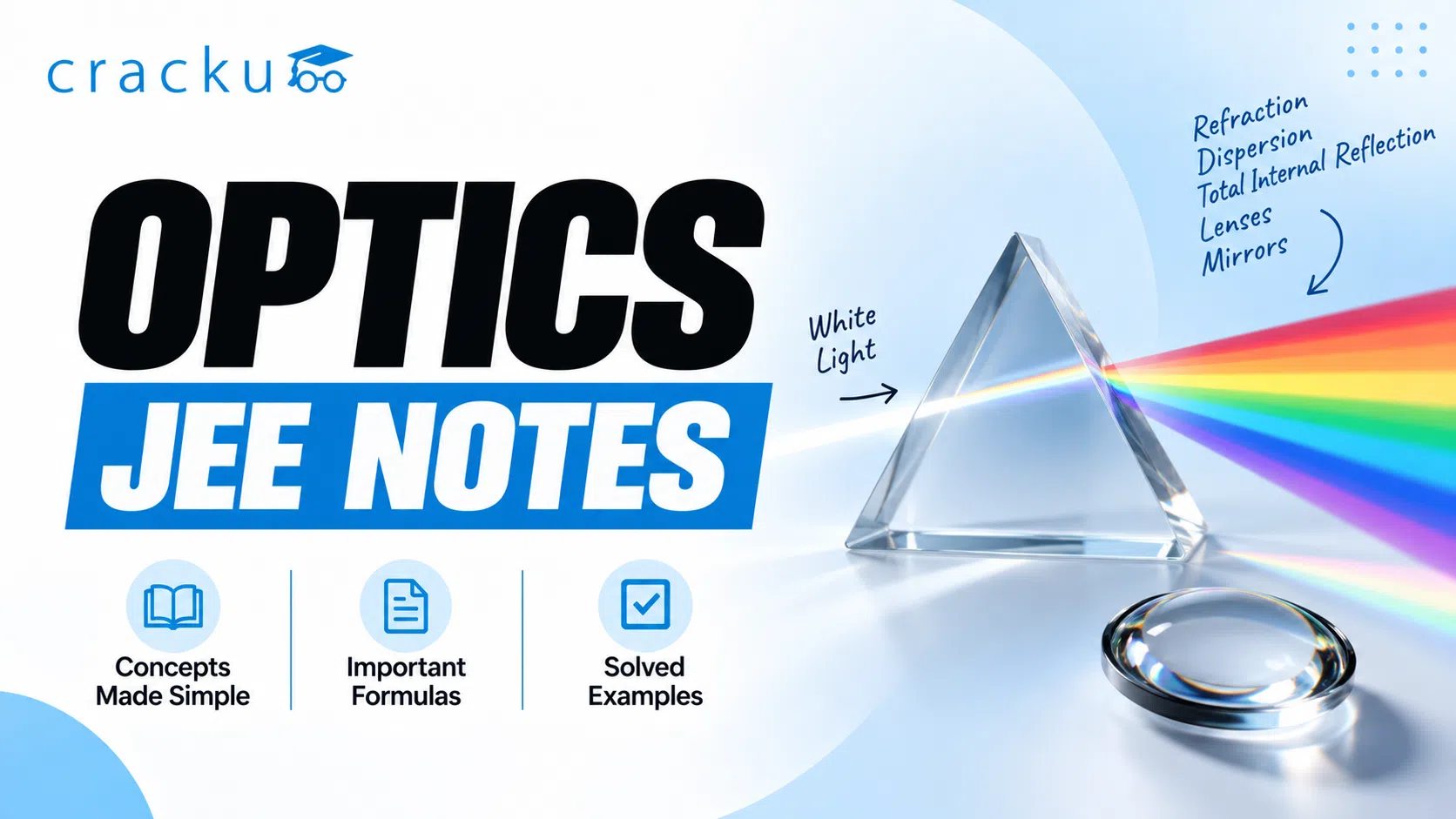 Optics JEE Notes PDF, Practice Questions: Download Now