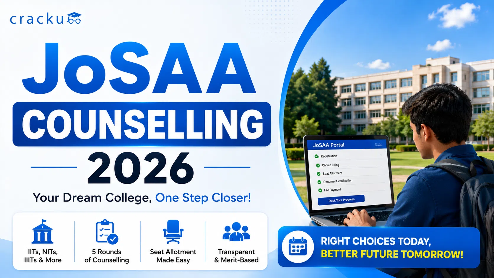 JoSAA Counselling 2026, Registrations, Eligibility & Cutoff