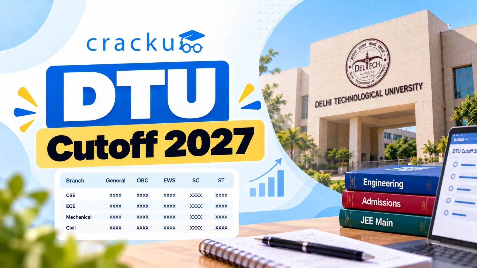 DTU Cutoff 2027: Category-Wise Opening and Closing Ranks