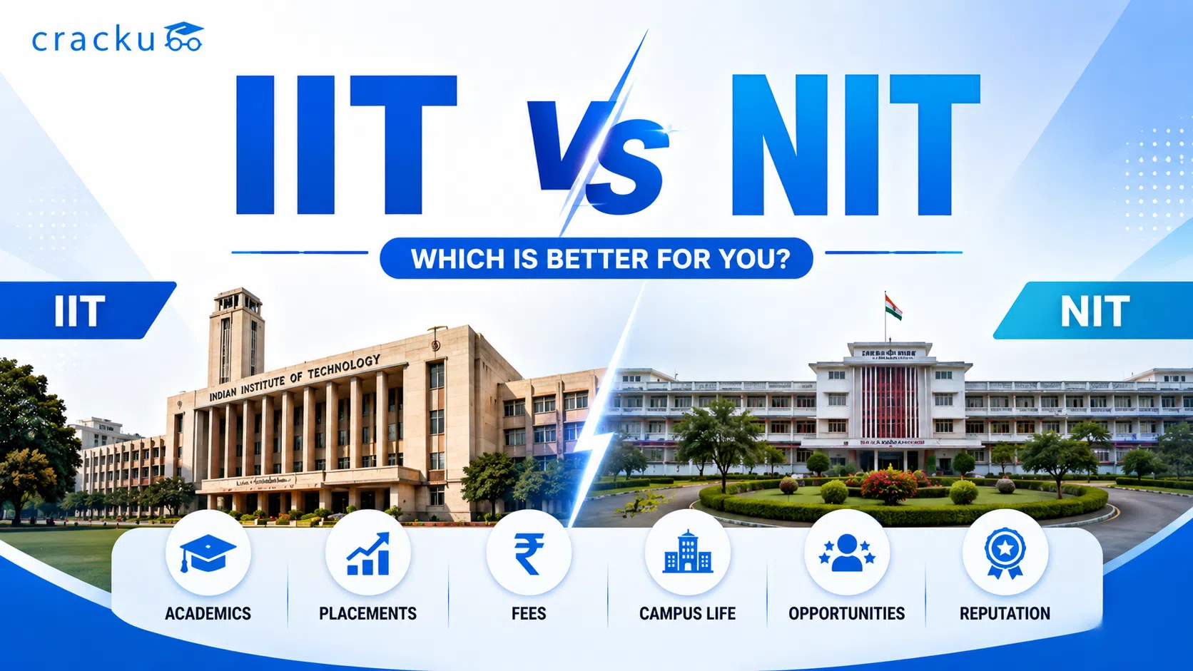 IIT vs NIT 2026, Admission Process, Fees, Cutoff & Placements image