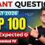 CAT 2026 Quant Expected Questions PDF with Video Solutions