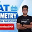CAT Geometry Marathon Questions 2026 PDF & Video Solutions