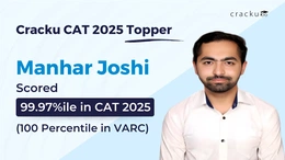 Manhar Joshi’s Journey to 99.97%ile in CAT 2025 with Cracku