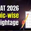 CMAT Topic-wise Weightage 2026, Important Topics with Pattern