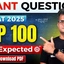 CAT 2025 Quant Expected Questions PDF with Video Solutions