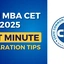 MAH MBA CET 2025 Last Minute Preparation Tips, Check Now