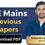 JEE Mains Previous Papers, Download Shift-wise Solutions PDF