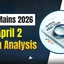 JEE Mains 2026 2nd April Shift 1 Exam Analysis, Check Now