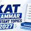 XAT Grammar Important Topics 2027, Syllabus, PYQ Analysis
