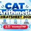 CAT Arithmetic Cheat Sheet 2026, Formulas, Questions PDF