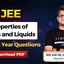 JEE Properties of Solids and Liquids PYQs with Solutions PDF