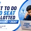 What to Do If No Seat Is Allotted in CSAB Round 1 2026?