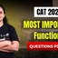 Most Important Function Questions For CAT 2025 with Solutions