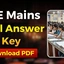 JEE Mains 2026 Final Answer Key Out at @jeemain.nta.nic.in
