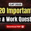Important Time And Work CAT Questions With Video Solutions