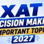 XAT Decision Making Important Topics 2027, PYQ Analysis
