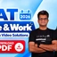 CAT Time and Work PYQs with Video Solutions Download PDF