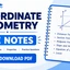 Coordinate Geometry JEE Notes, Download PDF & Formulas