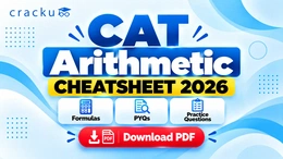 CAT Arithmetic Cheat Sheet 2026, Formulas, Questions PDF
