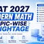 XAT Modern Math Topic-Wise Weightage 2027, PYQ Analysis