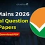 JEE Mains 2026 Question Papers by NTA, Download PDF
