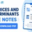 Matrices and Determinants JEE Notes PDF: Download Now