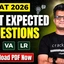 CAT 2026 Most Expected Questions PDF with Video Solutions