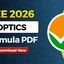 Optics Formulas For JEE 2026, Check & Download PDF