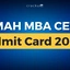 MAH MBA CET Admit Card 2025, Release Date, Download Link