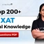 Top 200+ XAT 2026 GK Questions With Solutions PDF