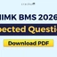 IIM Kozhikode BMS 2026 Expected Questions with Solutions PDF