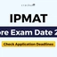 IPMAT Indore Exam Date 2026, Check Application Deadlines