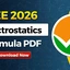 JEE Electrostatics Formula 2026, Check & Download PDF Now