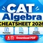CAT Algebra Cheat Sheet 2026, Formulas with Questions PDF