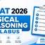 NMAT Logical Reasoning Syllabus 2026, Topic-wise Weightage