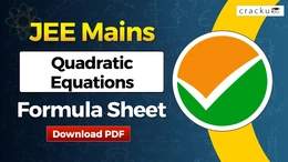 Quadratic Equations formulas For JEE 2026, PDF Download