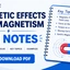 Magnetic Effects and Magnetism JEE Notes: Download Now