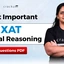 XAT 2026 Critical Reasoning Questions PDF, Download Now